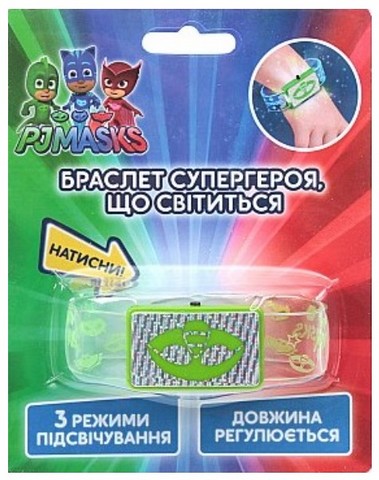 Браслет супергероя, що світиться «Кетбой». Пластмасова іграшка ТМ PJ Masks - фото 1