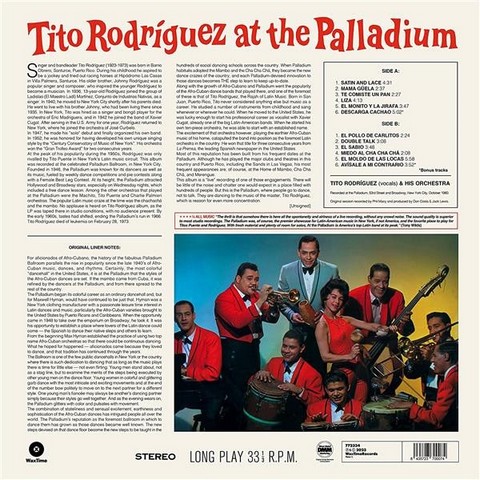 Tito Rodriguez – Tito Rodriguez At The Palladium (LP, Album, Limited Edition, Stereo, Vinyl) - фото 2