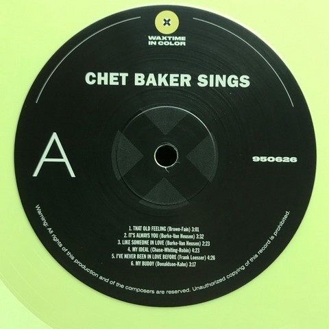 Chet Baker – Chet Baker Sings (LP, Album, Reissue, Mono, Yellow Vinyl) - фото 3