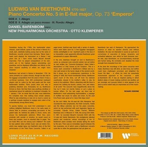 Beethoven: Daniel Barenboim, Otto Klemperer Conducting New Philharmonia Orchestra – Beethoven: Piano Concerto No. 5 