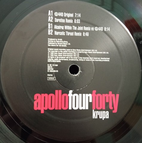 Apollo Four Forty – Krupa (EP, Single, Vinyl) - фото 4