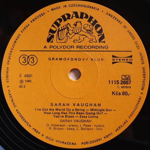 Sarah Vaughan – How Long Has This Been Going On? (Vinyl, Album) - фото 3