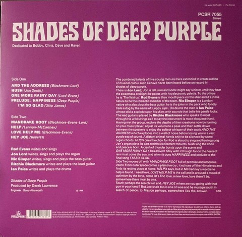 Deep Purple – Shades Of Deep Purple (LP, Album, Vinyl) - фото 2