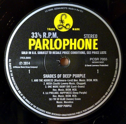 Deep Purple – Shades Of Deep Purple (LP, Album, Vinyl) - фото 3