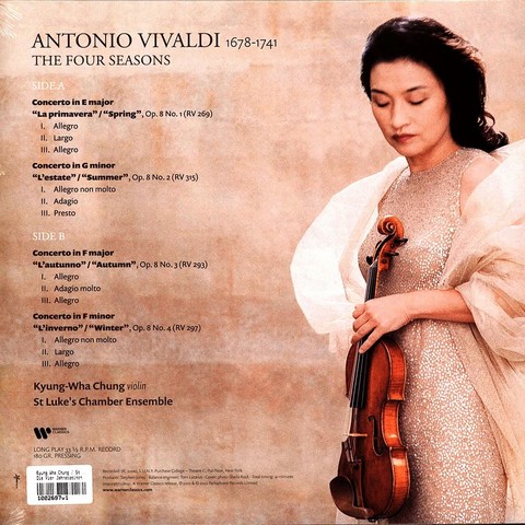 Vivaldi, Kyung-Wha Chung – The Four Seasons (LP, Album, Stereo, Vinyl) - фото 2