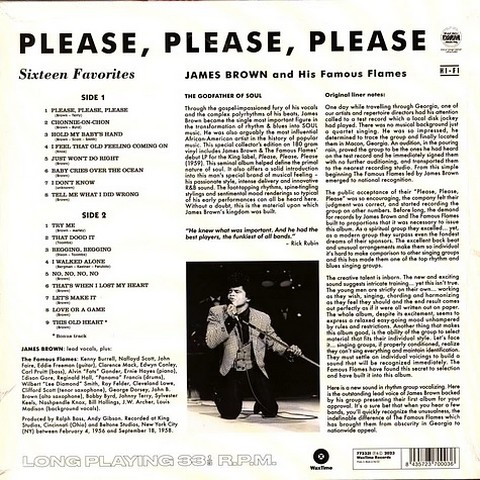 James Brown & The Famous Flames – Please, Please, Please (LP, Album, Reissue, 180 Gram, Vinyl) - фото 2