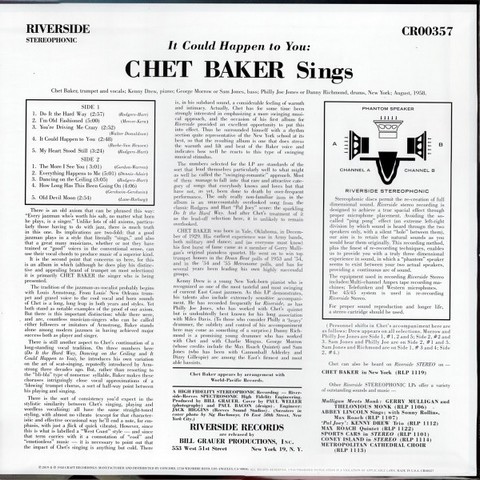 Chet Baker – It Could Happen to You (LP, Album, Stereo, Vinyl) - фото 2