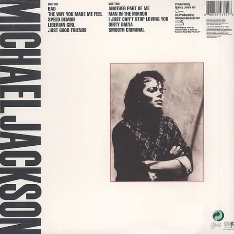 Michael Jackson - Bad (LP, Album, Vinyl) - фото 2