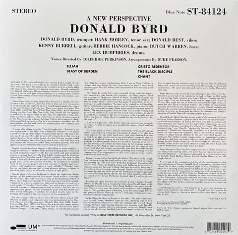 Donald Byrd – A New Perspective (LP, Album, Vinyl) - фото 2
