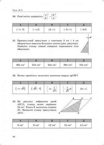 Математика. 10 варіантів у форматі НМТ - фото 6