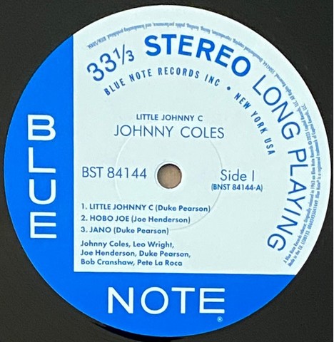 Johnny Coles – Little Johnny C (LP, Album, Vinyl) - фото 3