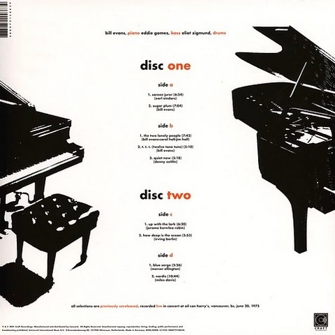 Bill Evans Trio – On A Friday Evening (2LP, Album, Vinyl) - фото 2