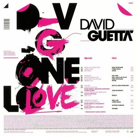 David Guetta – One Love (2LP, Album, Limited Edition, Pink Vinyl) - фото 2