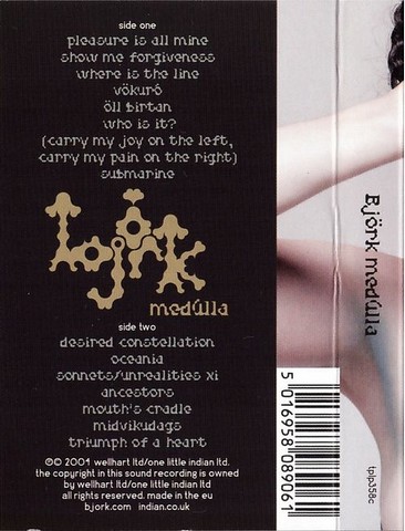 Bjork – Medulla (MC, Album, Limited Edition, Purple Cassette) - фото 2