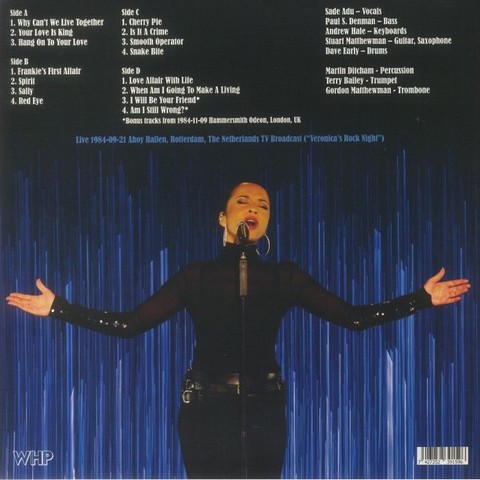 Sade – Live 1984-09-21 Ahoy Hallen, Rotterdam (2LP, Album, Blue Vinyl) - фото 2