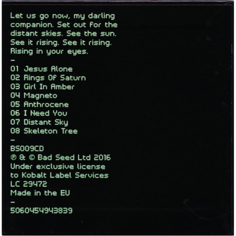 Nick Cave & The Bad Seeds - Skeleton Tree (CD, Album) - фото 2