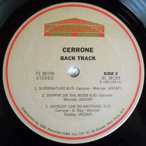 Cerrone – Cerrone 8 - Back Track (LP, Album, Vinyl) - фото 4