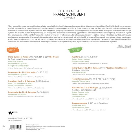 The Best Of Franz Schubert (LP, Compilation, Stereo, Vinyl) - фото 2