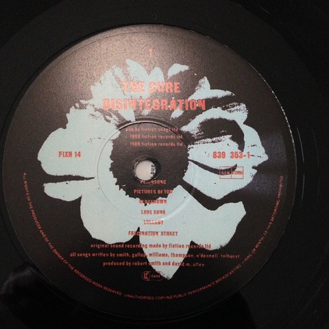 The Cure – Disintegration (LP, Album) - фото 3