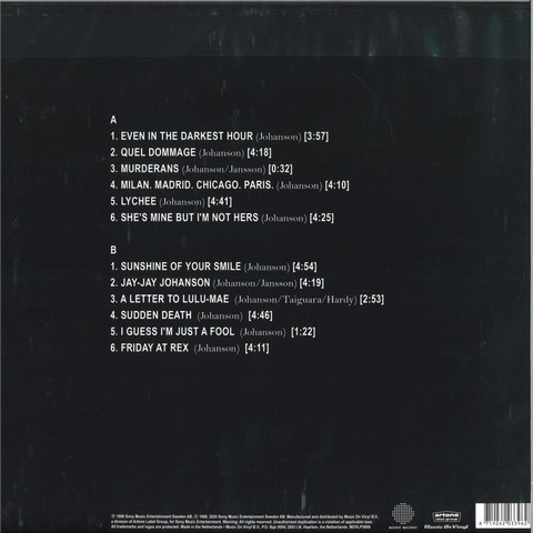 Jay-Jay Johanson – Tattoo (LP, Limited Edition, Gold Vinyl) - фото 2