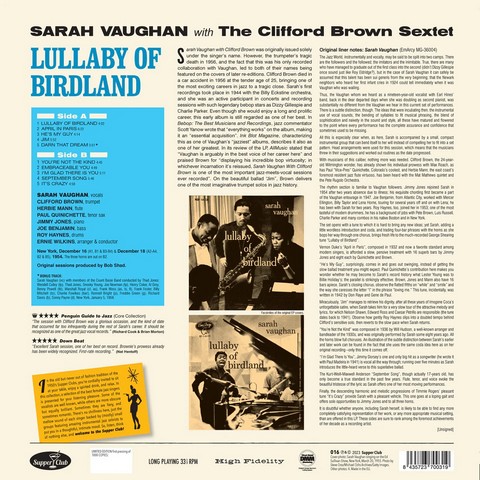 Sarah Vaughan – Lullaby Of Birdland (LP, Album, Limited Edition, Vinyl) - фото 2