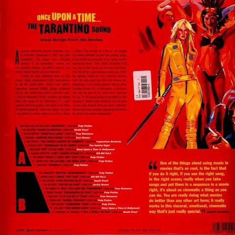 Once Upon A Time... The Tarantino Sound (LP, Compilation, Red Vinyl) - фото 2