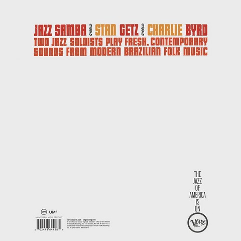 Stan Getz, Charlie Byrd – Jazz Samba (LP, Album, Vinyl) - фото 3