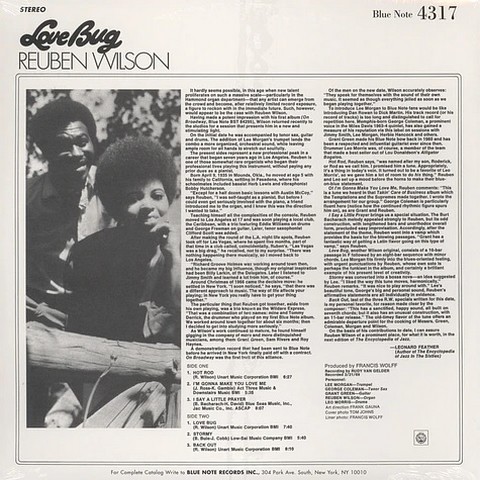 Reuben Wilson – Love Bug (LP, Album, Vinyl) - фото 2