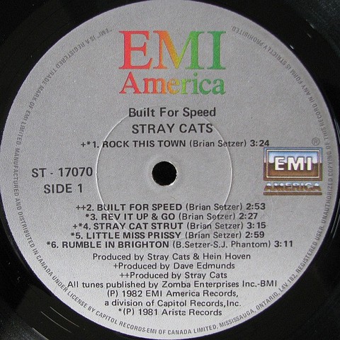Stray Cats – Built For Speed (LP, Album, Compilation, Vinyl) - фото 3
