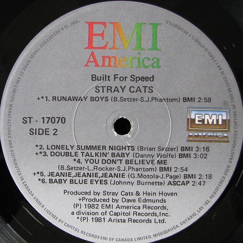 Stray Cats – Built For Speed (LP, Album, Compilation, Vinyl) - фото 4