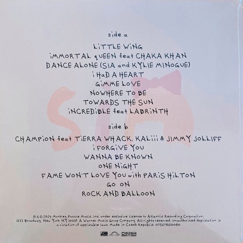 Sia – Reasonable Woman (LP, Album, Blue [Incredible Baby Blue] Vinyl) - фото 3