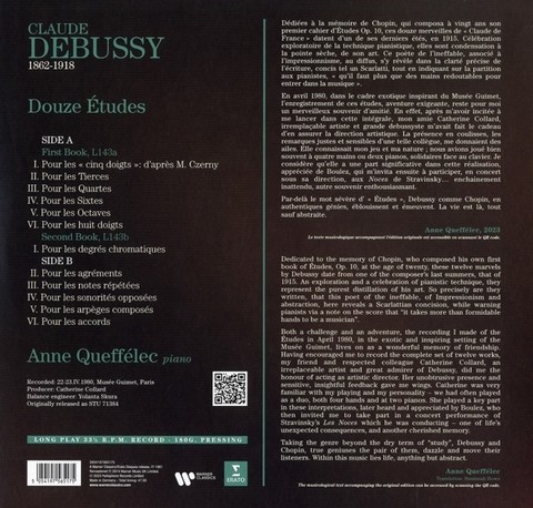 Claude Debussy, Queffelec – Etudes (LP, Album, Vinyl) - фото 2