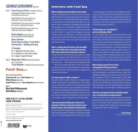Fazil Say – Gershwin (LP, Album, Vinyl) - фото 2