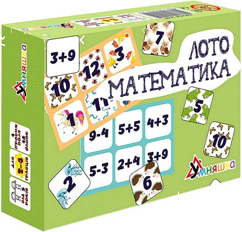 Лото математика. Розвиваюча настільна гра - фото 1