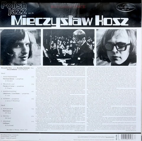 Mieczyslaw Kosz – Reminiscence (LP, Album, Vinyl) - фото 2