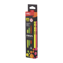 Олівці чорнографітні неонові Deli HB NEON Pencil Fluo