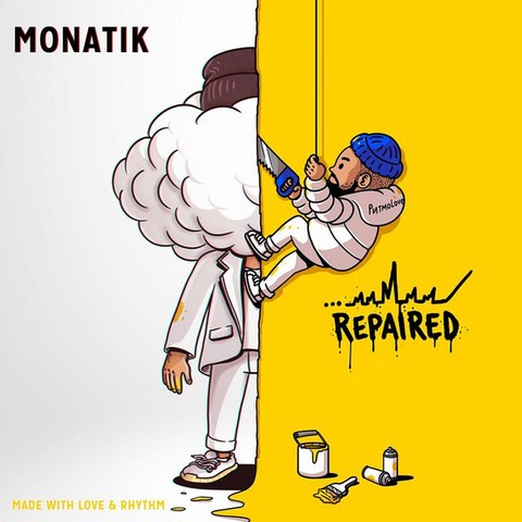 Monatik – Repaired (LP, 45 RPM, Limited Edition, Yellow / White Split, Vinyl) - фото 1