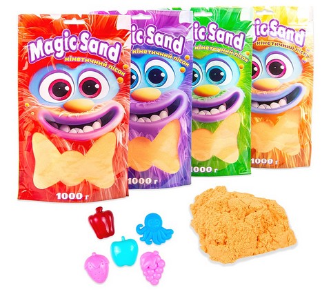 Magic sand. Кінетичний пісок помаранчевий в пакеті, 1000 г - фото 2