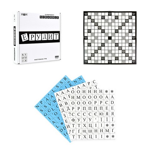 Ерудит. Настільна гра чорно-біла - фото 2