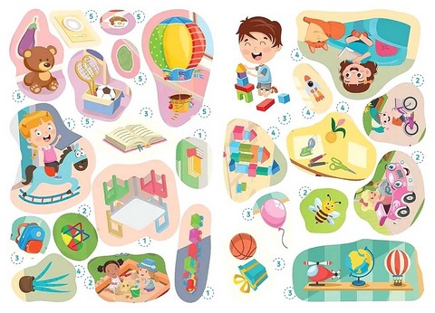 У садочку. Доповни малюнки наліпками - фото 3