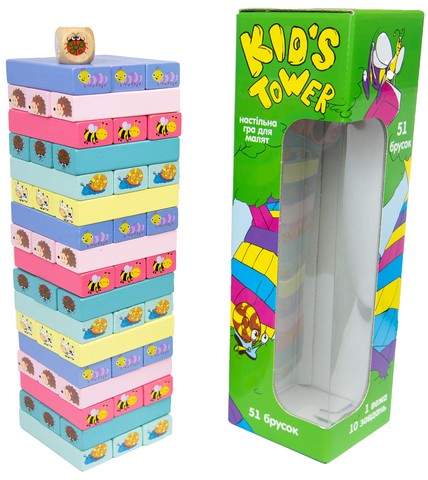 Гра Strateg Kids Tower дженга українською мовою - фото 2
