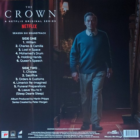 Martin Phipps – The Crown (Season Six Soundtrack) (LP, Album, Limited Edition, Numbered, Stereo, Blue [Royal Blue], 180 gram) - фото 2