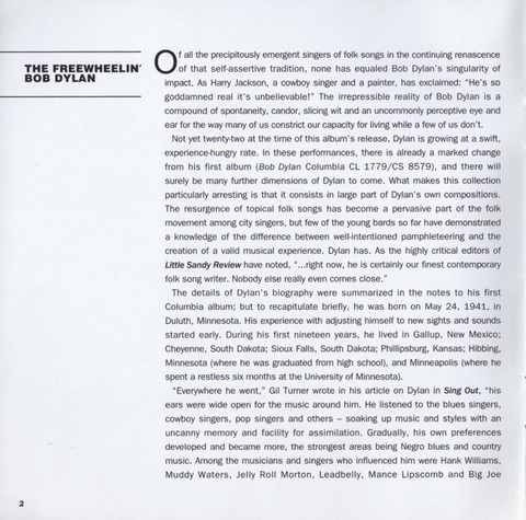 Bob Dylan – The Freewheelin Bob Dylan  (CD, Album, Reissue, Remastered, Stereo) - фото 4
