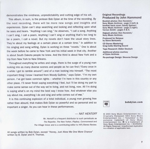 Bob Dylan – The Freewheelin Bob Dylan  (CD, Album, Reissue, Remastered, Stereo) - фото 9