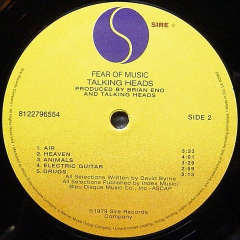 Talking Heads – Fear Of Music (LP, Album, Reissue, 180 Gram, Vinyl) - фото 4