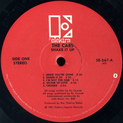 The Cars – Shake It Up (LP, Album, Vinyl) - фото 3