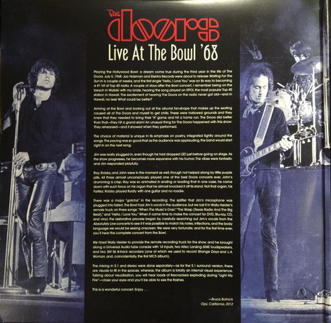 The Doors – Live At The Bowl 68 (2LP, Album, Gatefold, Vinyl) - фото 2