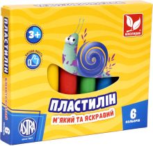 Пластилін круглий 6 кольорів