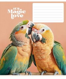 Зошит учнівський, 24арк., у лінію, ВД-лак, Star (024-3300L, 24л It's a magic love (нейт))