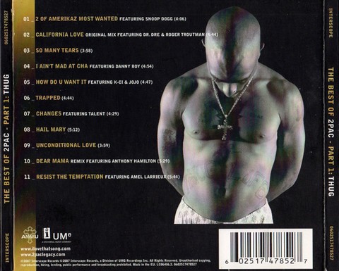 2Pac – The Best Of 2Pac - Part 1: Thug (CD, Compilation, Digipak) - фото 2